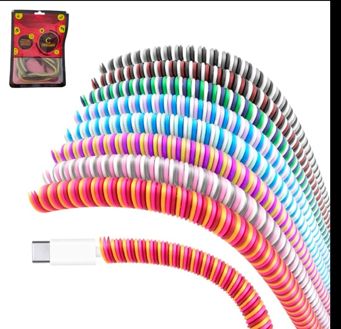 Imported Spiral Cable Protector Multi Color – 2 Meter