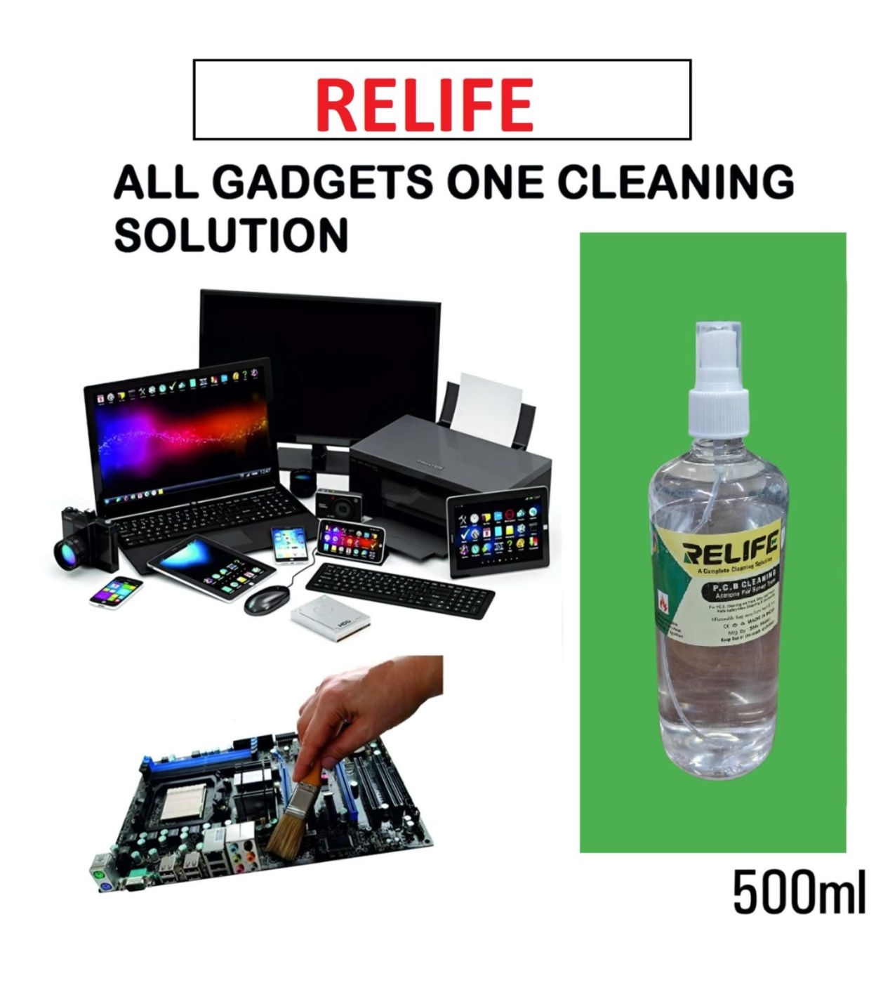 RELIFE PCB Cleaner 500ml Bottle