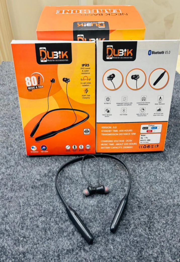 DUBIK Wireless Neckband (80 Hours Playtime)