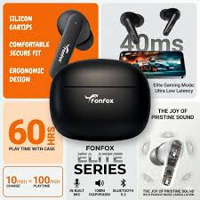 FONFOX TWS-02 Sonic X Wireless Earbuds – 40 Hours Playtime